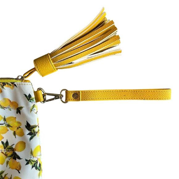 Just Fab Yellow Lemon Clutch Bag EUC - Picture 2 of 3